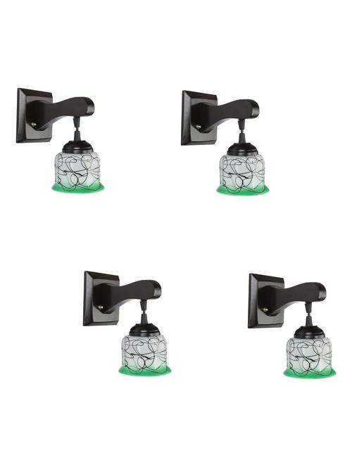 decorative pendent wall lamp/ light, glass & wood -a108, pack of 4 - 18838197 - Very Small Image - 1