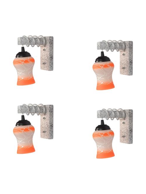 designer black white wood pendant wall light / night lamp of colorful glass shade (set of four)-wa35 - 18838230 - Very Small Image - 1