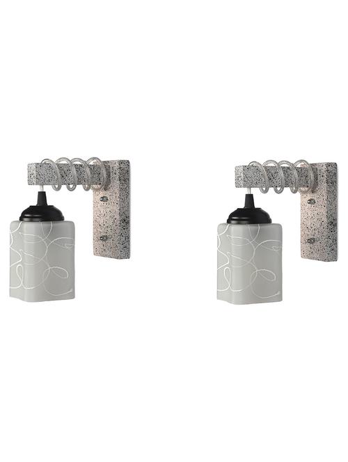 designer wood pendant wall light / night lamp of colorful glass shade (set of two)-w38 - 18838238 - Very Small Image - 1