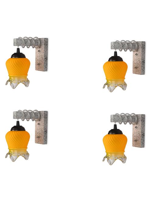 designer black white wood pendant wall light / night lamp of colorful glass shade (set of four)-wa46 - 18838263 - Very Small Image - 1