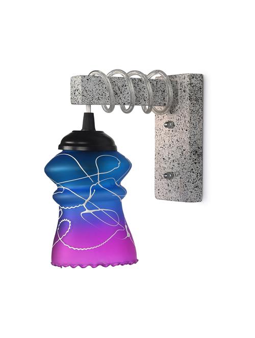 designer wood pendant wall light / night lamp of colorful glass shade (set of two)-w15 - 18838372 - Very Small Image - 1