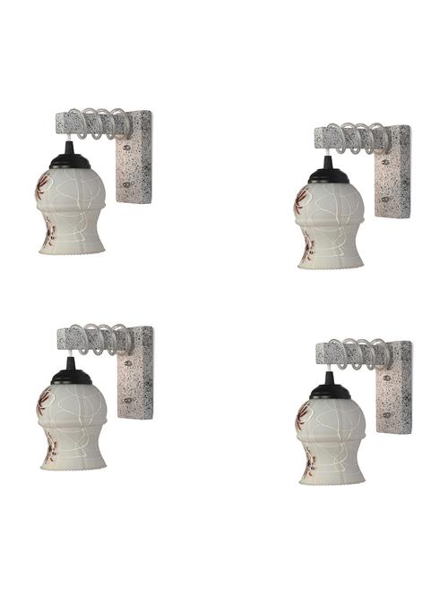 designer black white wood pendant wall light / night lamp of colorful glass shade (set of four)-wa29 - 18838415 - Very Small Image - 1