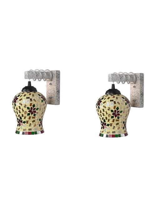 designer wood pendant wall light / night lamp of colorful glass shade (set of two)-w1 - 18838423 - Very Small Image - 1