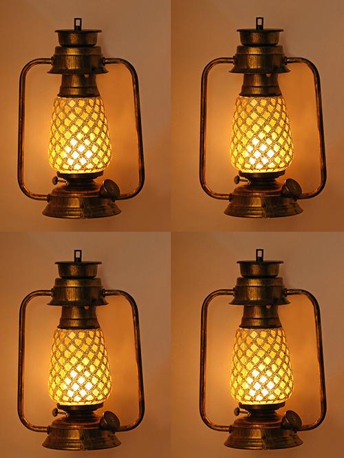 vintage wall lamp light of antique lantern design, pack of 4 - 18838886 - Very Small Image - 1