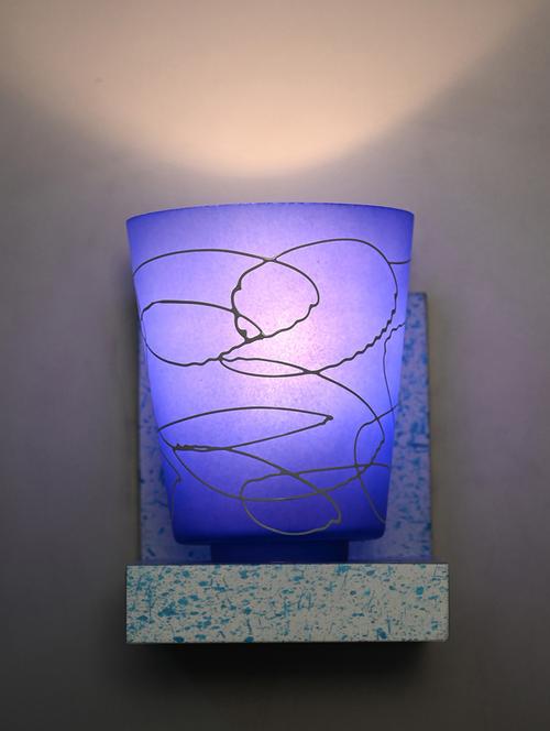 wall chair sconce wall light / night lamp of stylish designer wood fitting & colorful shade, led compatible, set of 2 -x42 - 18838956 - Very Small Image - 1