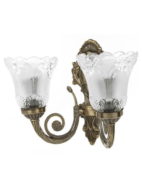 new trendy designed decorative glass & brass wall lamp - 18840780 - Very Small Image - 1