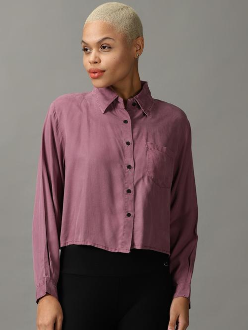 purple polyester regular shirt - 18843193 - Very Small Image - 1