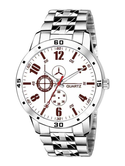white dial sports design adjustable length stainless steel chain analog watch  - 18844168 - Very Small Image - 1