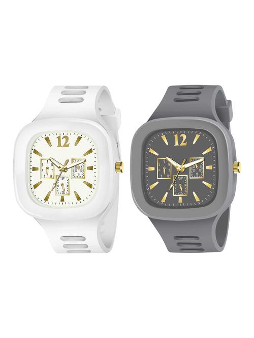 pu strap & black king bracelet for men analog watch - 18844230 - Very Small Image - 1