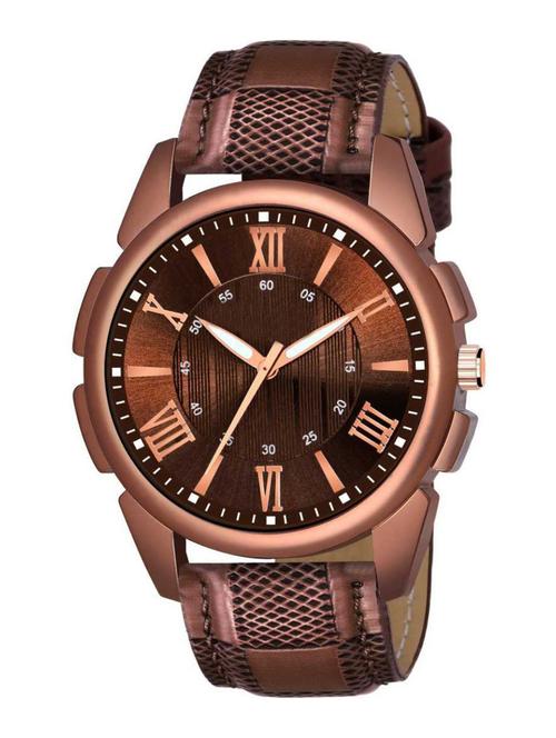men's exclusive brown analog watch - 18844280 - Very Small Image - 1