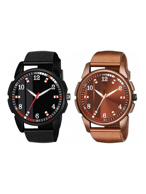 designer black and brown watch for mens analog watch - 18844371 - Very Small Image - 1