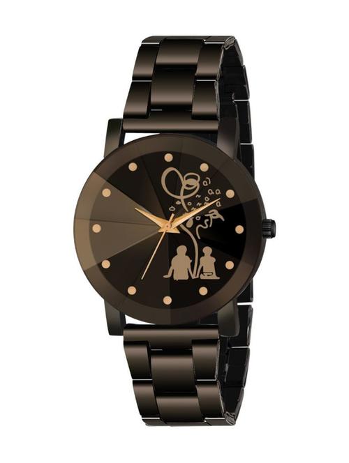 black tree couple dial print metal men watch - 18844466 - Very Small Image - 1