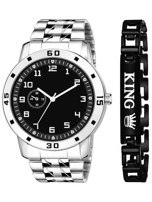 black crono print dial metal men watch - 18844495 - Very Small Image - 1
