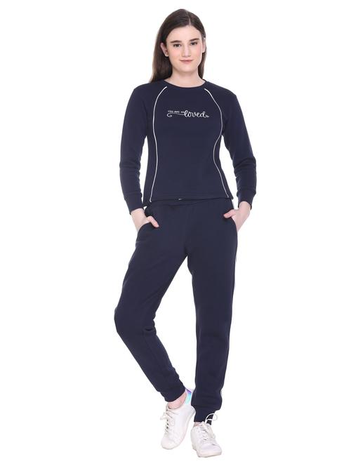blue solid track suit set - 18845969 - Very Small Image - 1