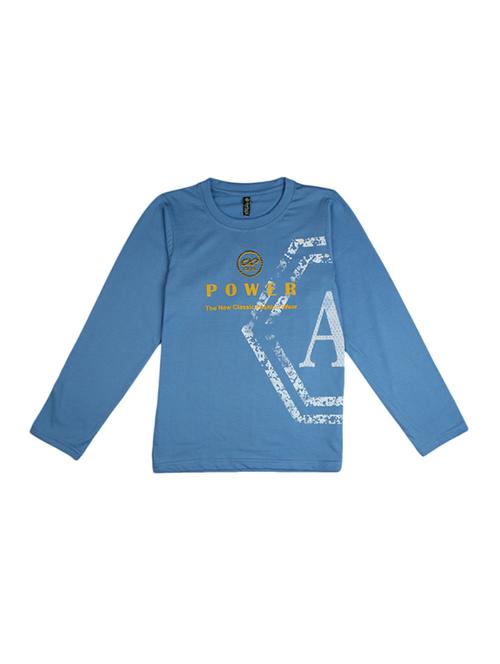 light blue printed cotton t-shirt - 18847804 - Very Small Image - 1