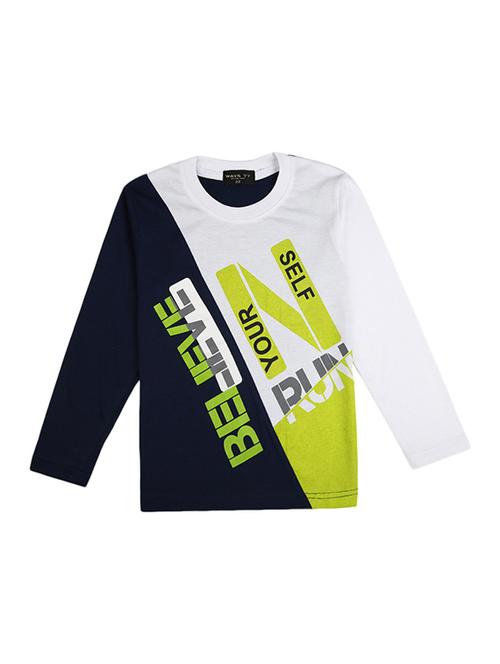 boys color block printed t-shirt - 18847815 - Very Small Image - 1