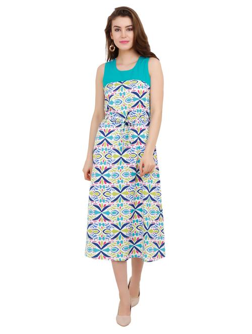 multi coloured printed a-line dress - 18869772 - Very Small Image - 1