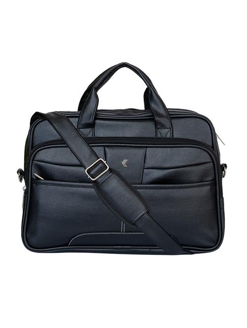 black leather regular laptop bag - 18869809 - Very Small Image - 1