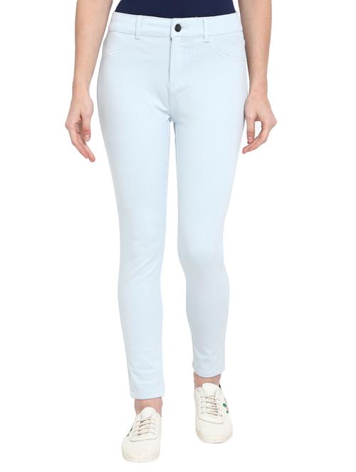 women solid light blue skinny fit jeans - 18870097 - Very Small Image - 1
