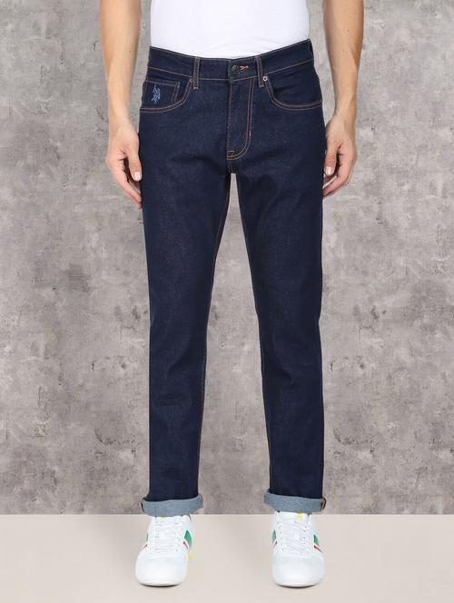 mens straight fit plain jeans - 18870215 - Very Small Image - 1