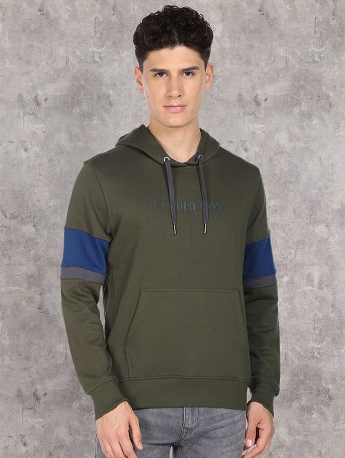 hooded neck printed sweatshirt - 18870352 - Very Small Image - 1