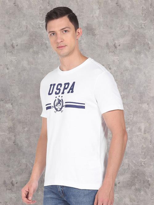 round neck chest-printed t-shirt - 18870366 - Very Small Image - 1
