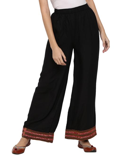 black rayon palazzos - 18874658 - Very Small Image - 1