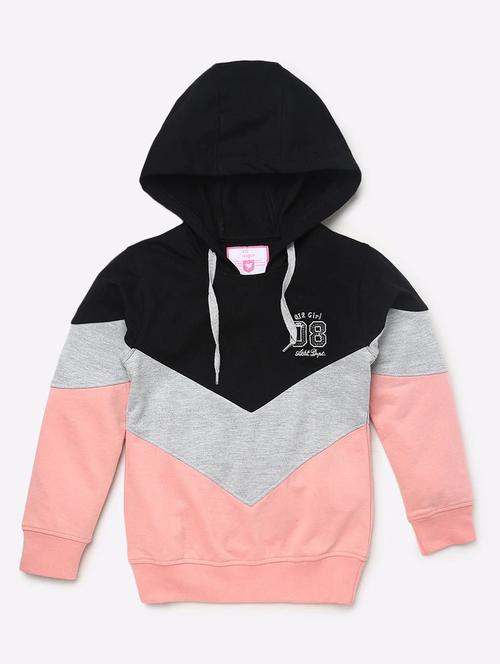 color block hood neck sweatshirt - 18874709 - Very Small Image - 1