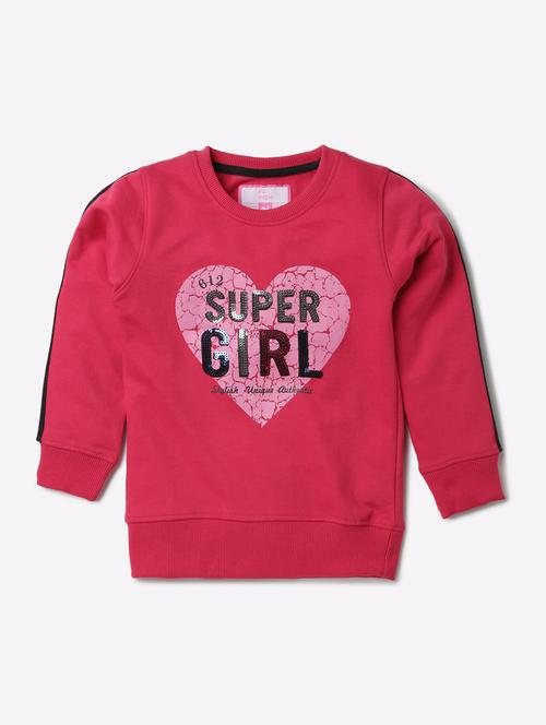 chest print round neck sweatshirt - 18874713 - Very Small Image - 1
