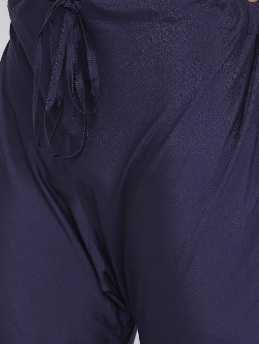blue solid ethnic bottom wear - 18874741 - Zoom Image - 4