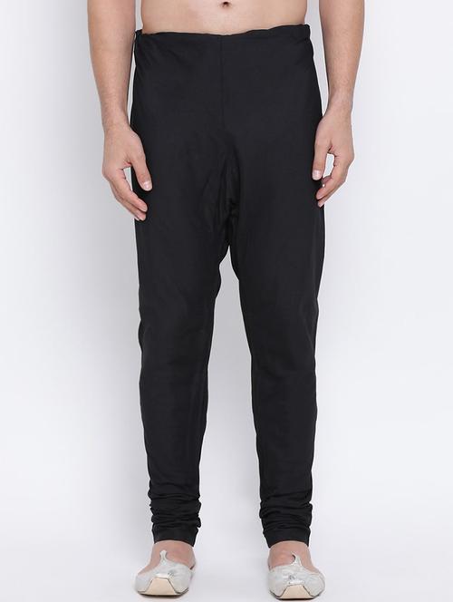 black solid ethnic bottom wear - 18874742 - Very Small Image - 1