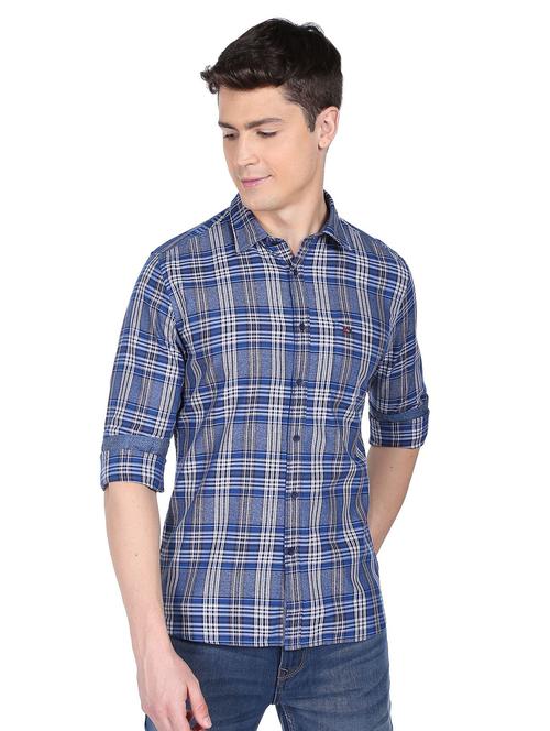 mens checks casual shirt - 18875016 - Very Small Image - 1