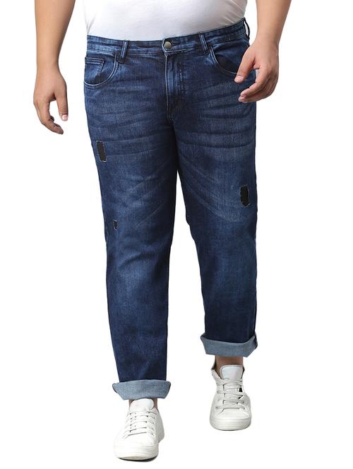 mens relaxed fit distressed jeans - 18875034 - Very Small Image - 1
