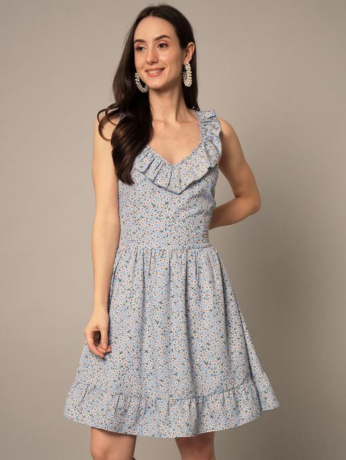 women's tiered dress printed dress - 18875310 - Very Small Image - 1