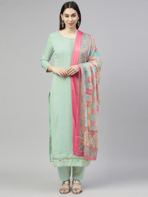 embroidered kurta set with dupatta - 18875445 - Very Small Image - 1
