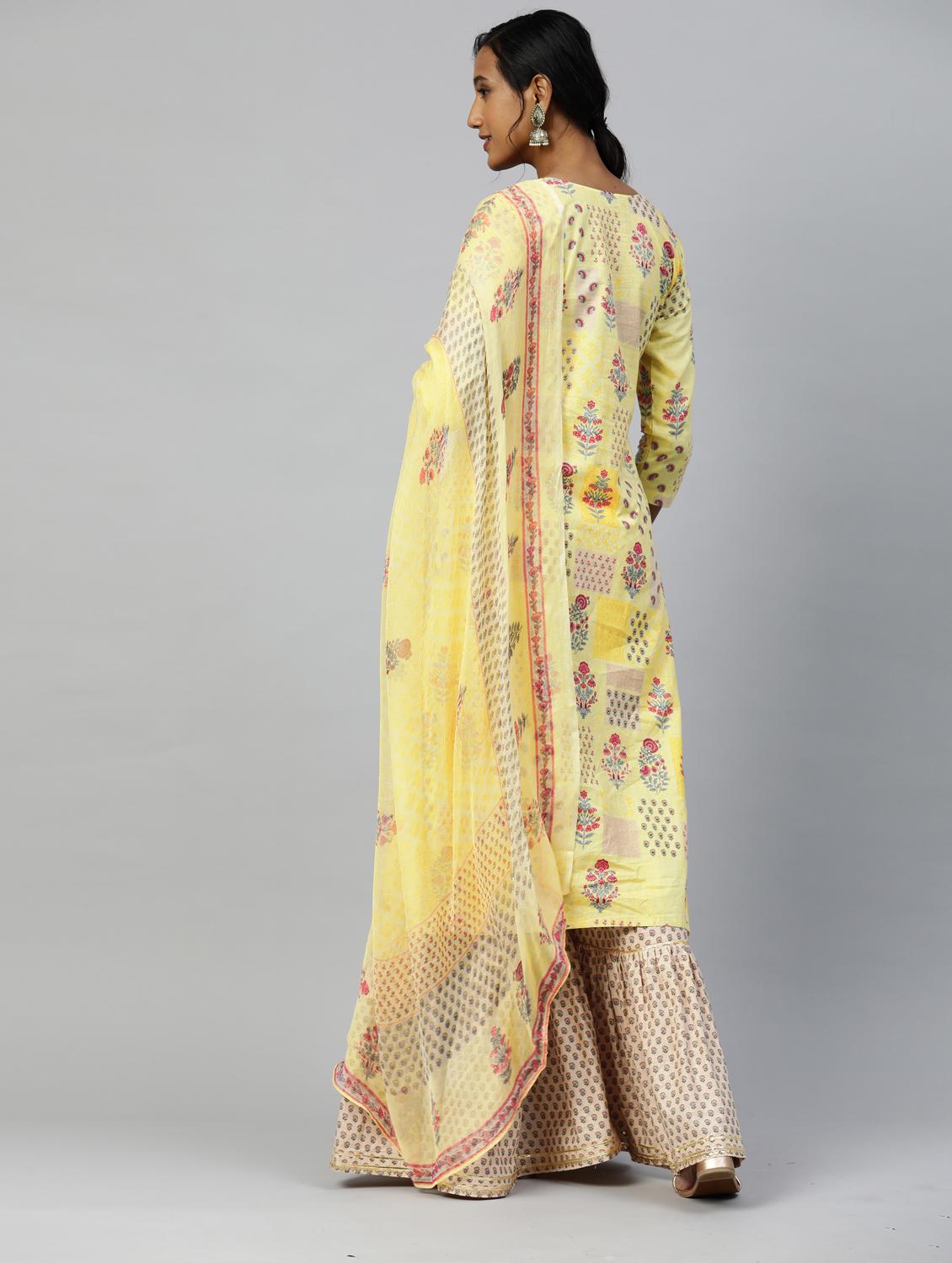 embroidered suit set with dupatta - 18875471 - Zoom Image - 2
