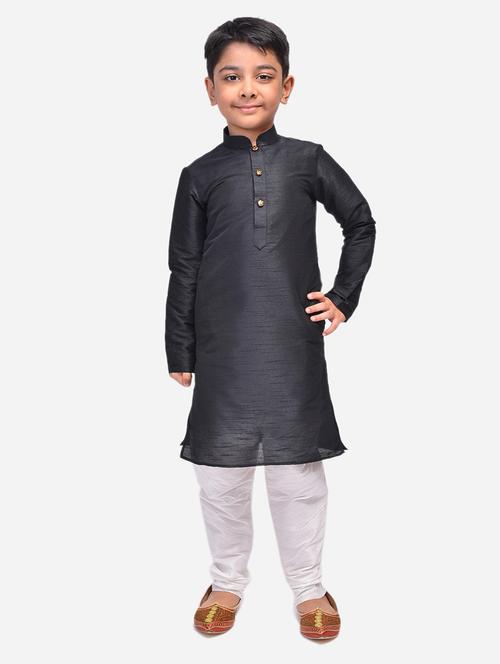 boys mandarin neck solid kurta pyjama set  - 18876008 - Very Small Image - 1