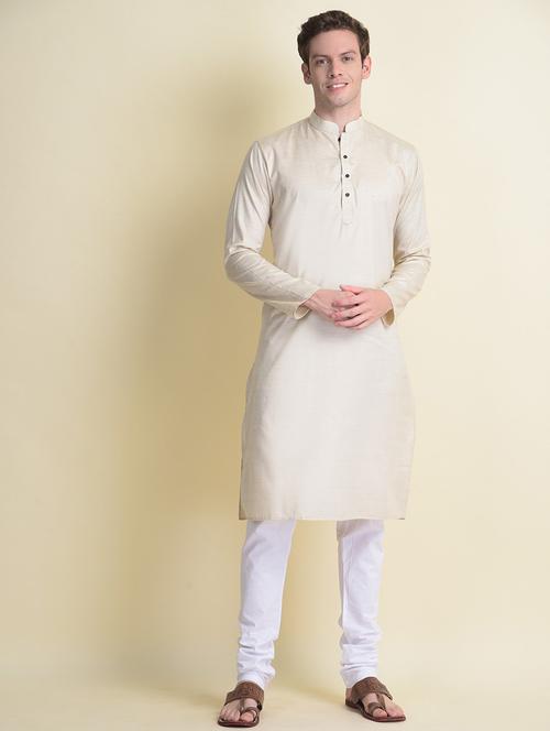 men solid kurta churidar ethnic wear set - 18876164 - Very Small Image - 1