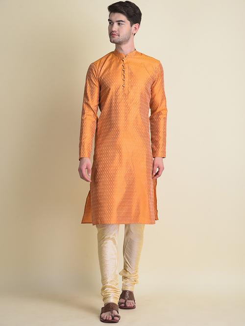 mandarin neck printed kurta - 18876237 - Very Small Image - 1