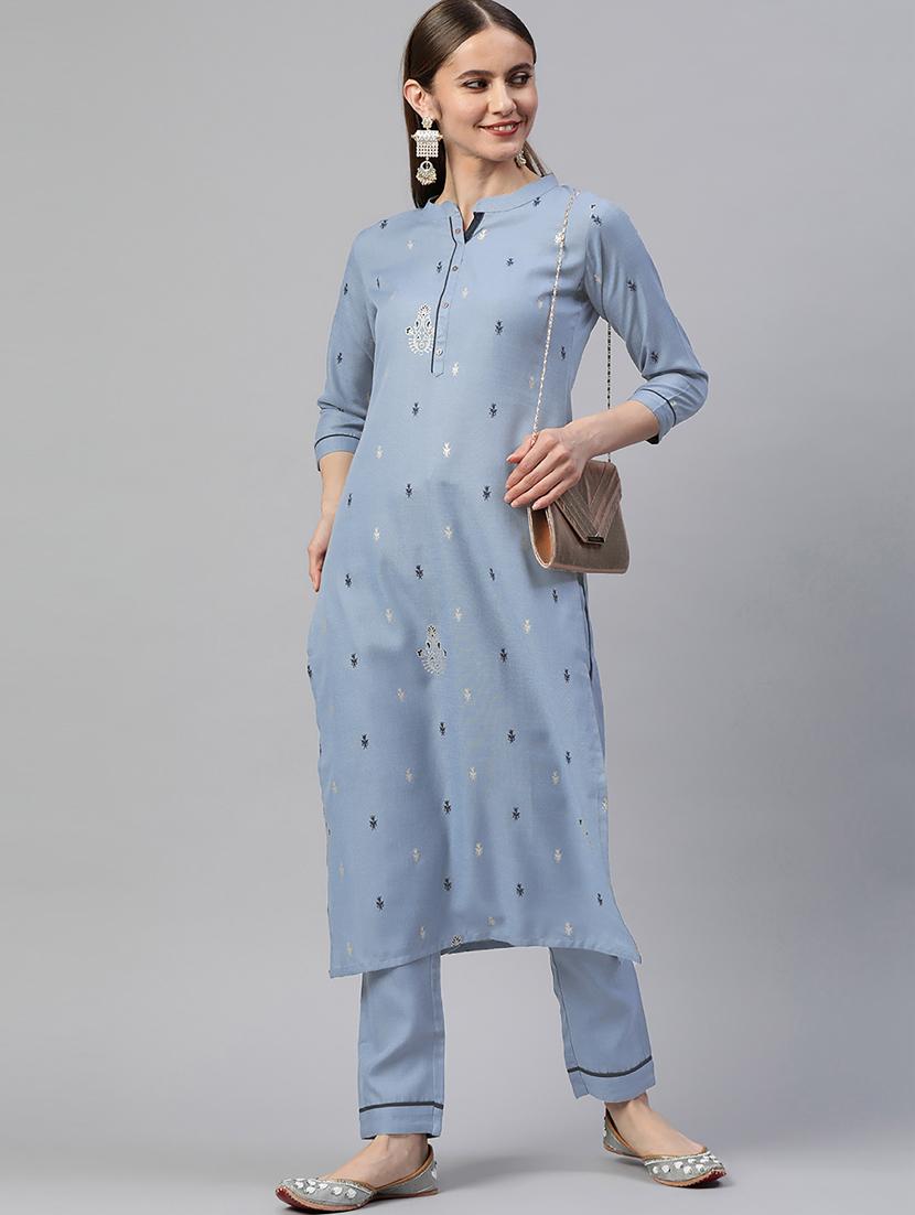 printed self design suit set - 18876498 - Standard Image - 2