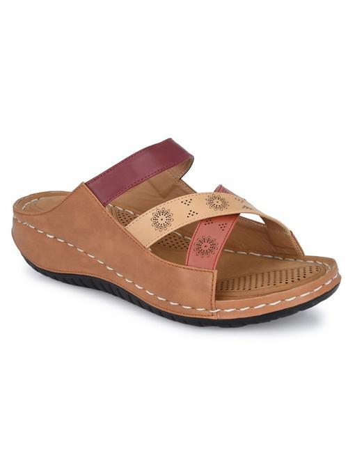 pink synthetic tstrap sandals - 18876583 - Very Small Image - 1