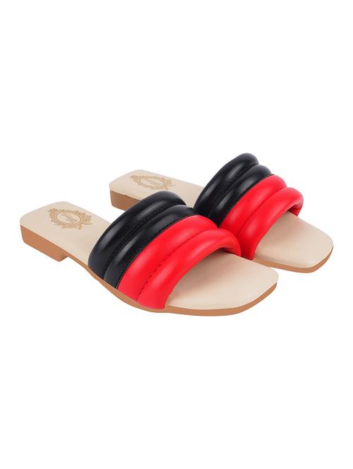 red synthetic slip on sandals - 18877487 - Very Small Image - 1