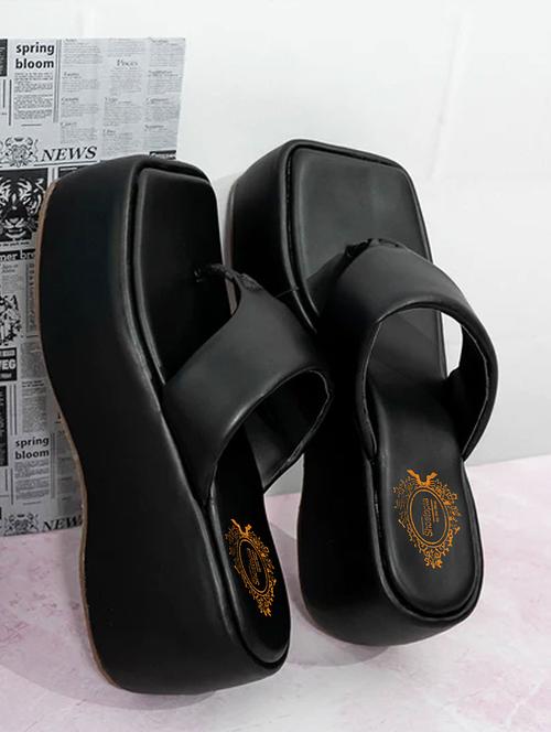 black t-strap wedge - 18877687 - Very Small Image - 1