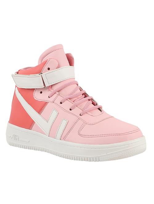 pink synthetic laceup sneakers - 18877995 - Very Small Image - 1