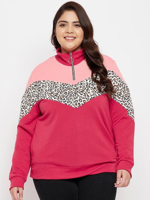 women's color block sweatshirt - 18878098 - Very Small Image - 1