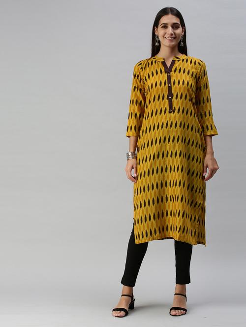 women's straight kurta - 18879158 - Very Small Image - 1