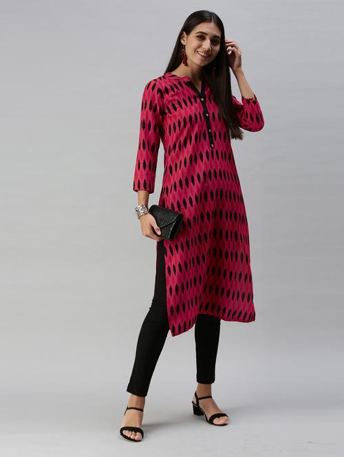 women's straight kurta - 18879161 - Very Small Image - 1