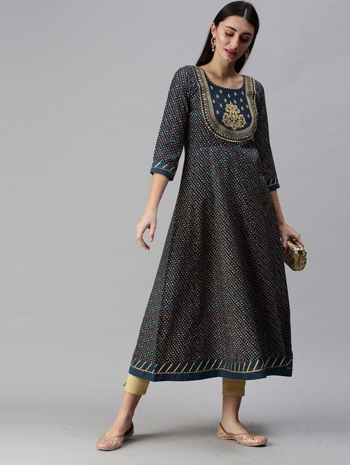 women's anarkali kurta - 18879168 - Very Small Image - 1