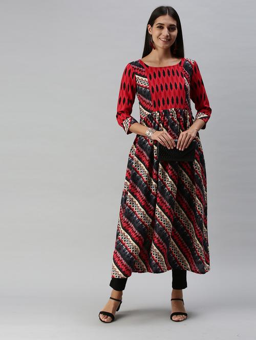 women's flared kurta - 18879183 - Very Small Image - 1