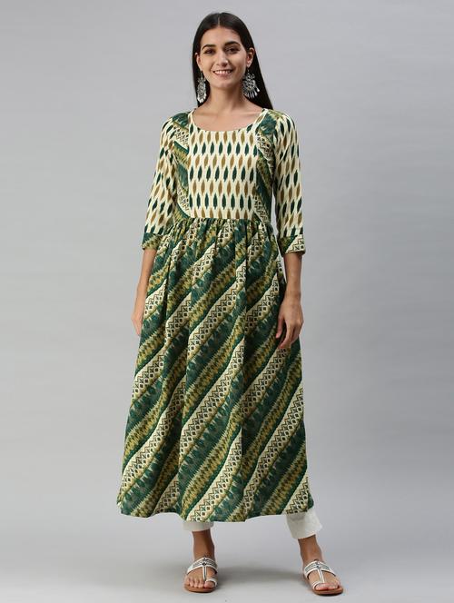 women's flared kurta - 18879184 - Very Small Image - 1